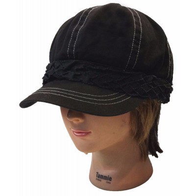 Lady  Newsboy Cabbie Gatsby Church Dress Black Hat Cap   eb-43326502